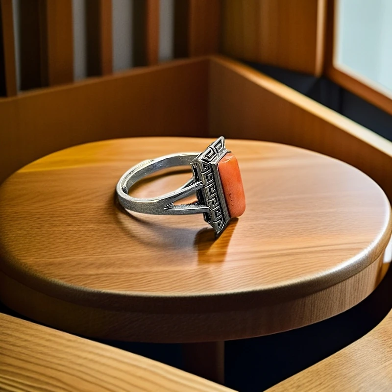 925银戒指 民族风镶嵌戒指 JZ00568