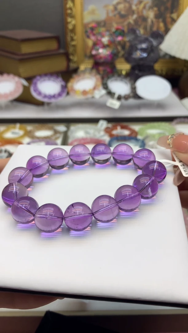 【闪购商品】水晶手串未镶嵌巴西紫水晶15+