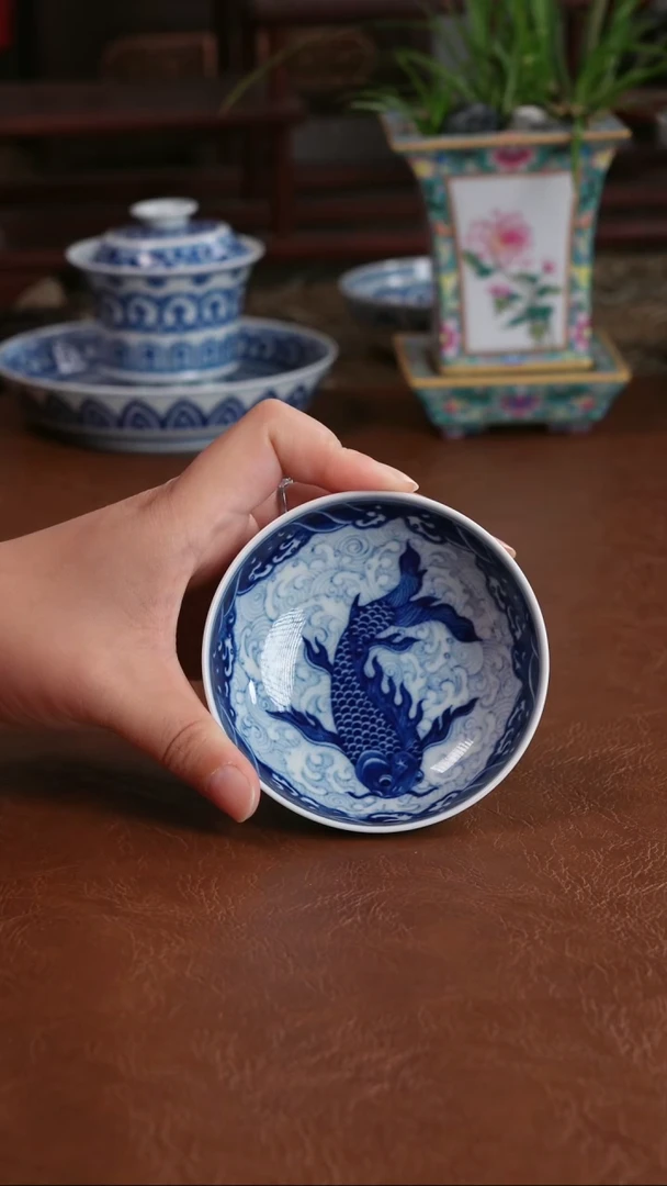 景德镇高端茶器手绘陶瓷手工茶具
