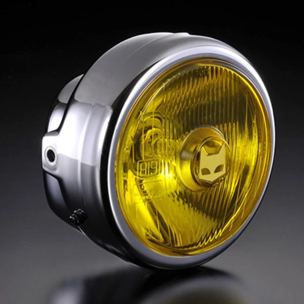 SEV MARCHAL819猫灯原装摩托车复古卤素大灯CC110圆灯套黄色镜片