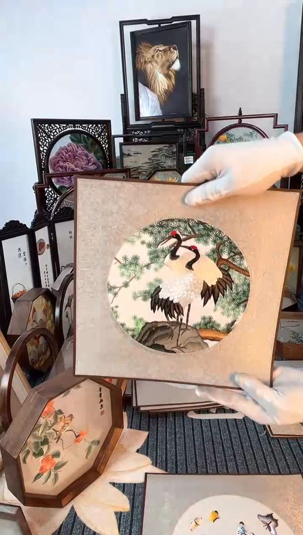 刺绣度非遗苏绣双面绣绣片