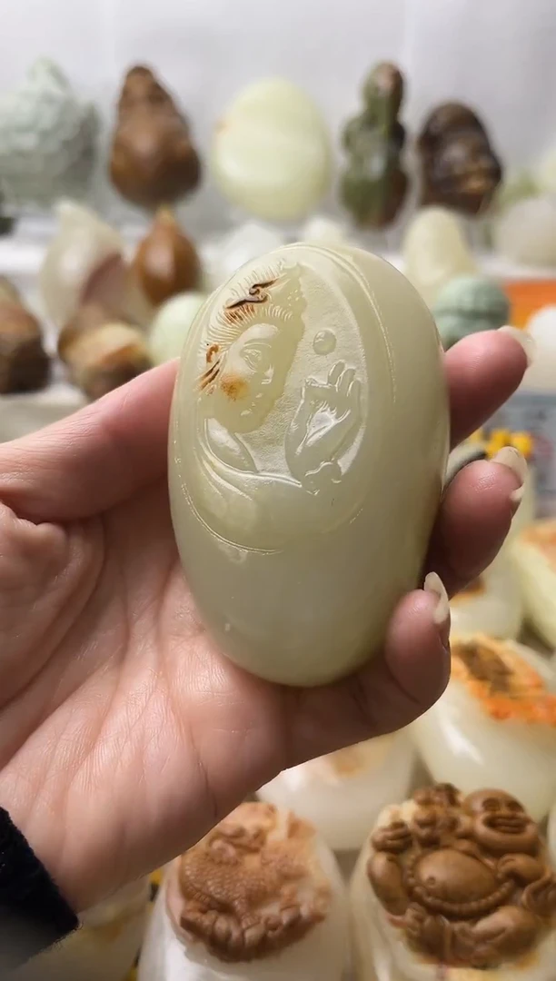 石材古青石棉纹正常不退换观音