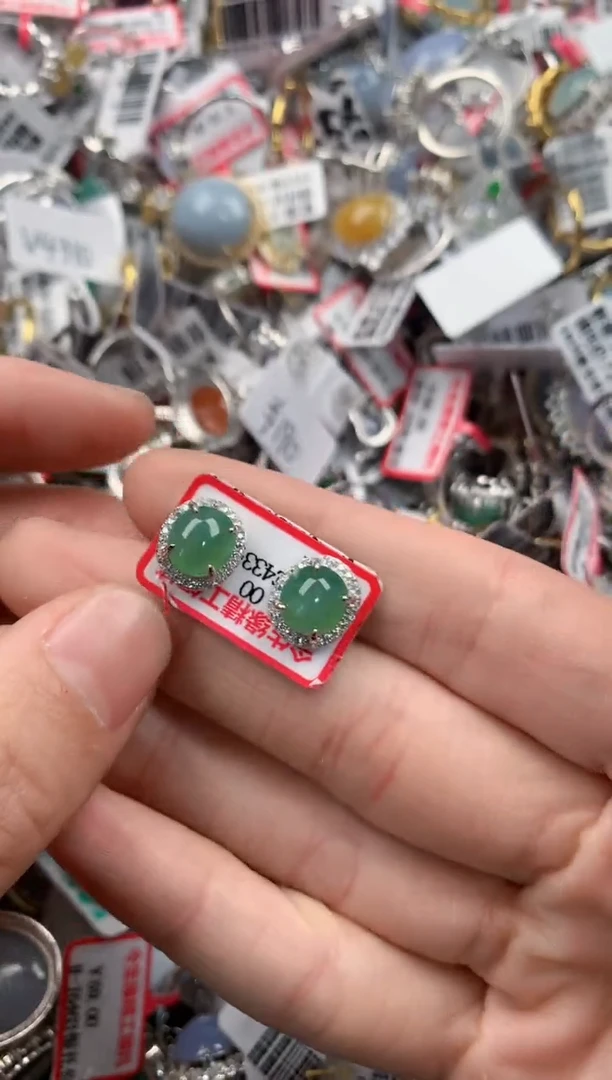 银S925镶嵌戒指翡翠7777-----4