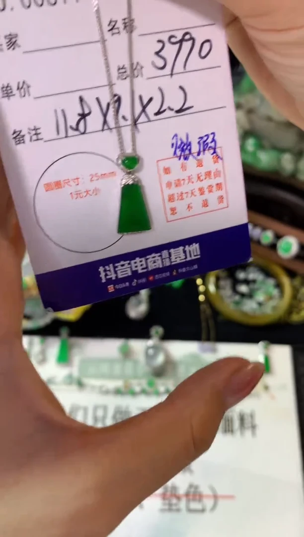 颈饰18K金镶嵌翡翠翡翠