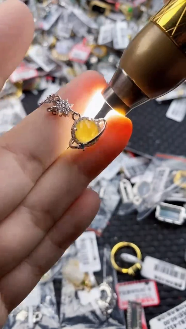 翡翠戒指银S925镶嵌6666    4