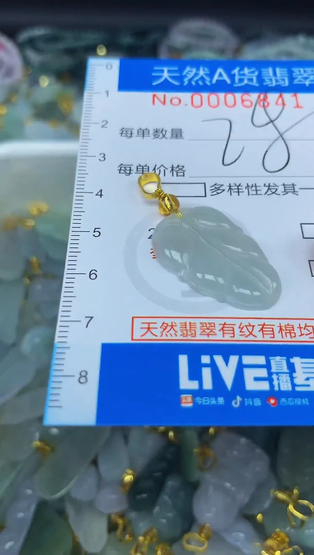 颈饰未镶嵌翡翠净货挂件-6841