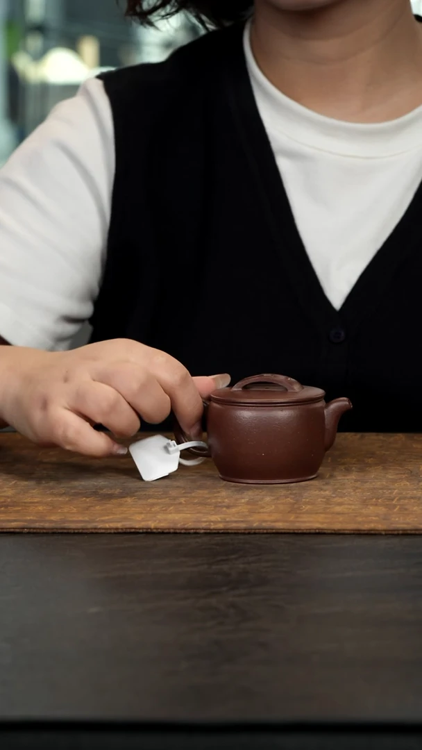 茶壶紫砂面缸汉瓦老紫泥120cc