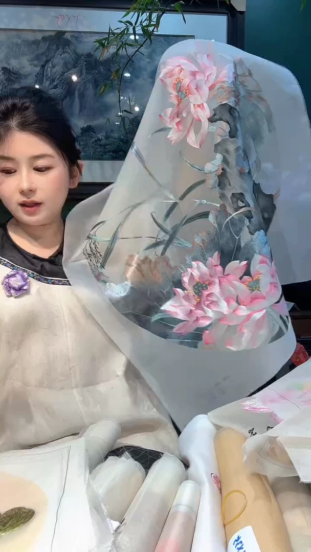横款胖*非遗苏绣手工刺绣绣片