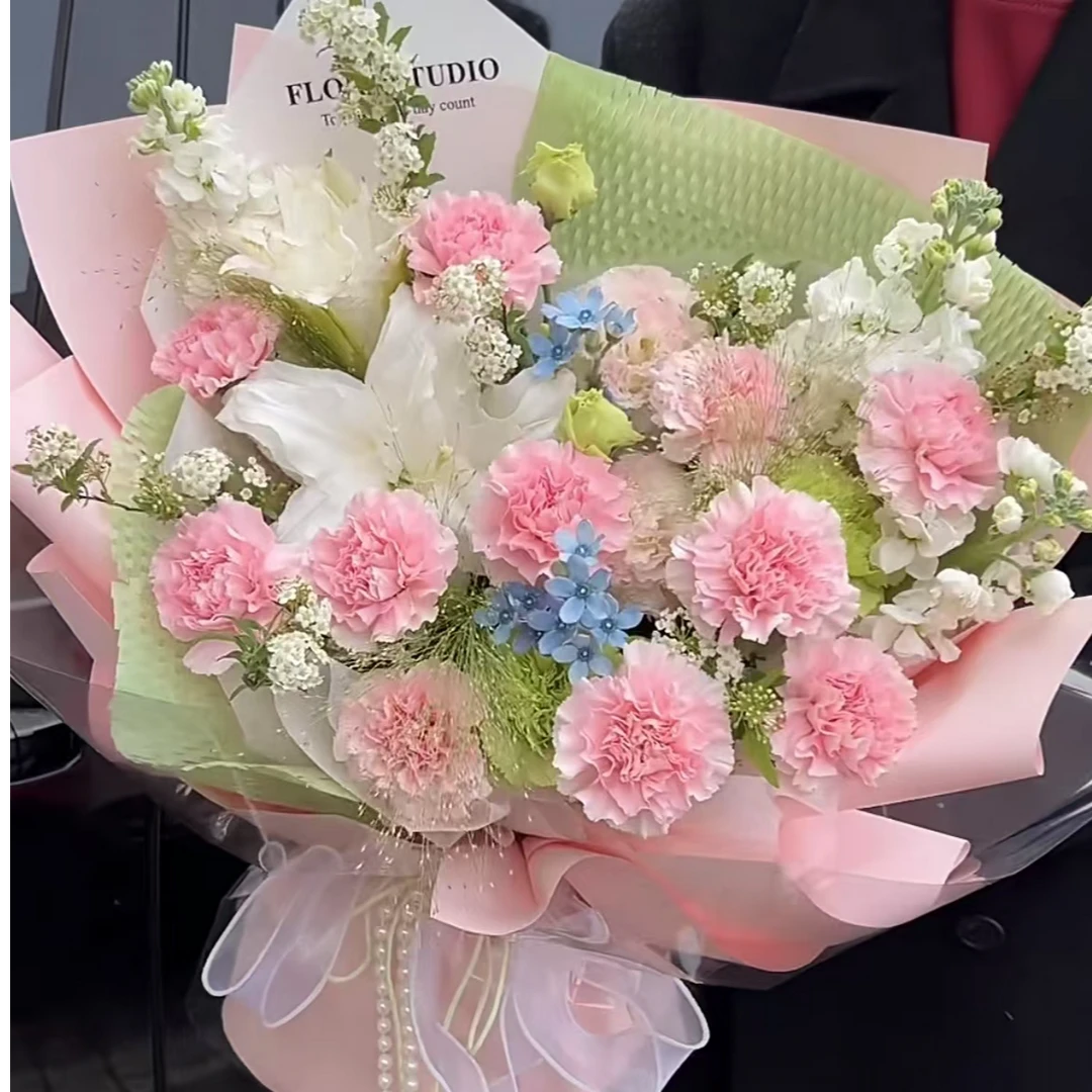 【幸福永远】粉色康乃馨搭配花束