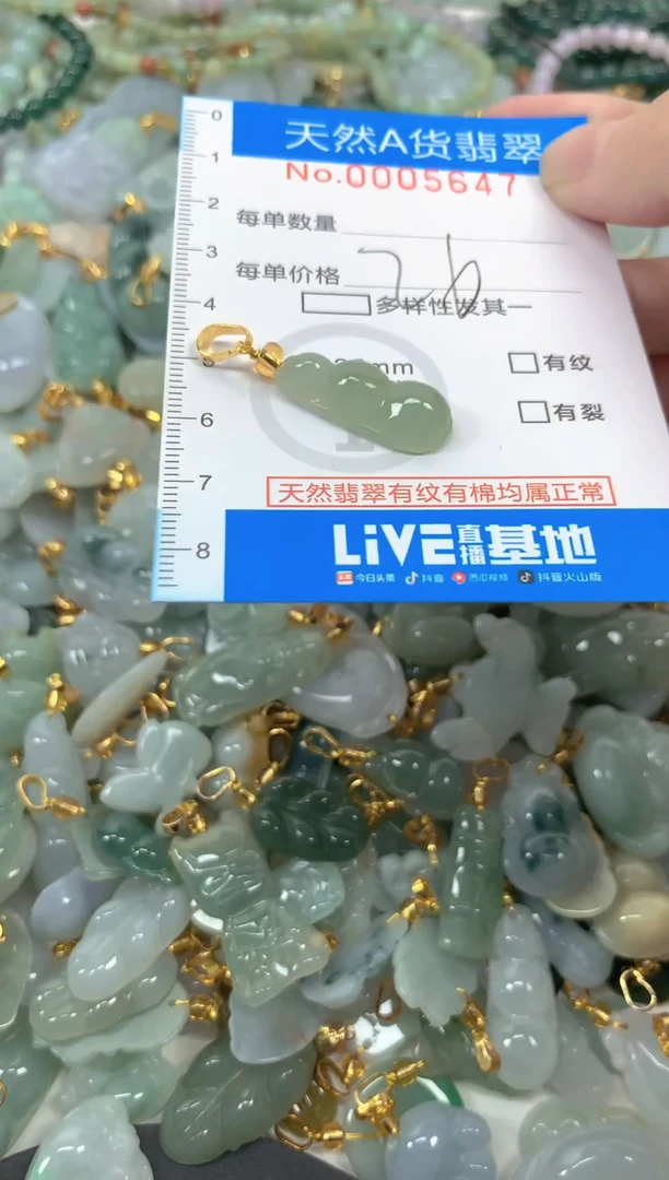 颈饰未镶嵌翡翠净货挂件-5647