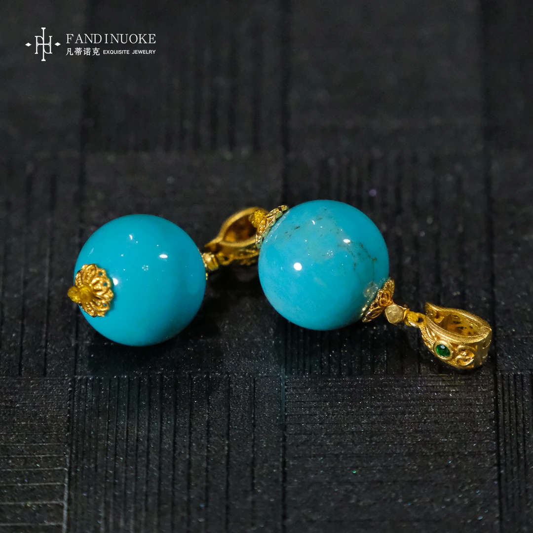 【加加专属】13 MJ95982-绿松石圆珠吊坠-多样性发一件-12mm+