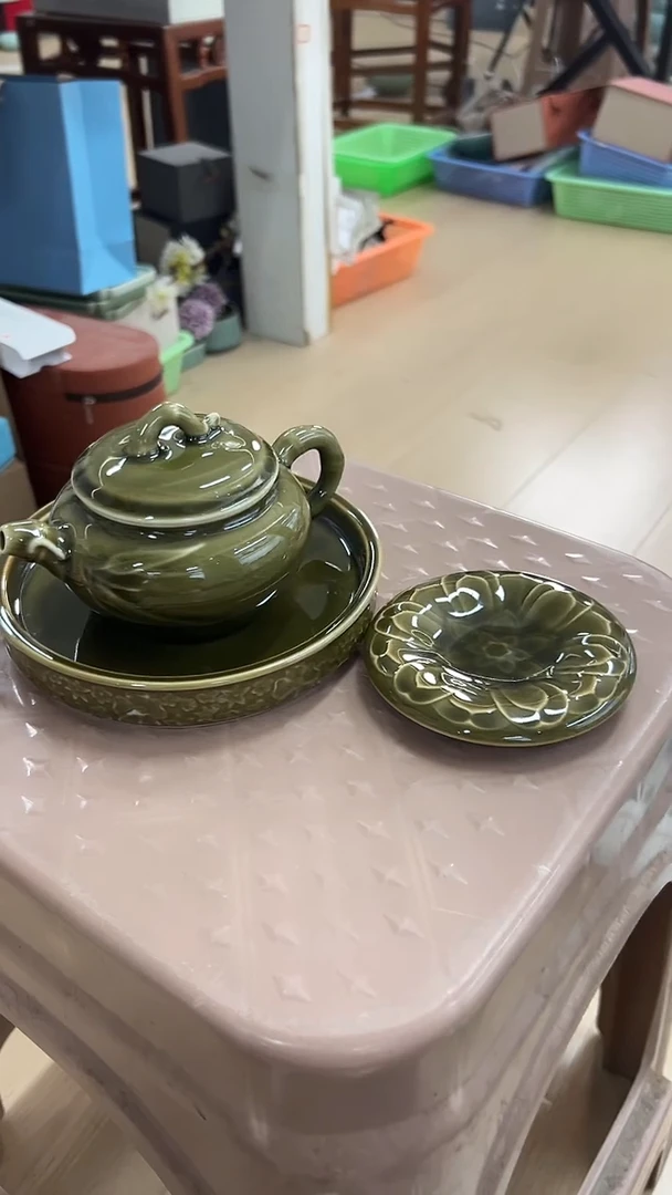 龙泉云间青瓷小米茶器