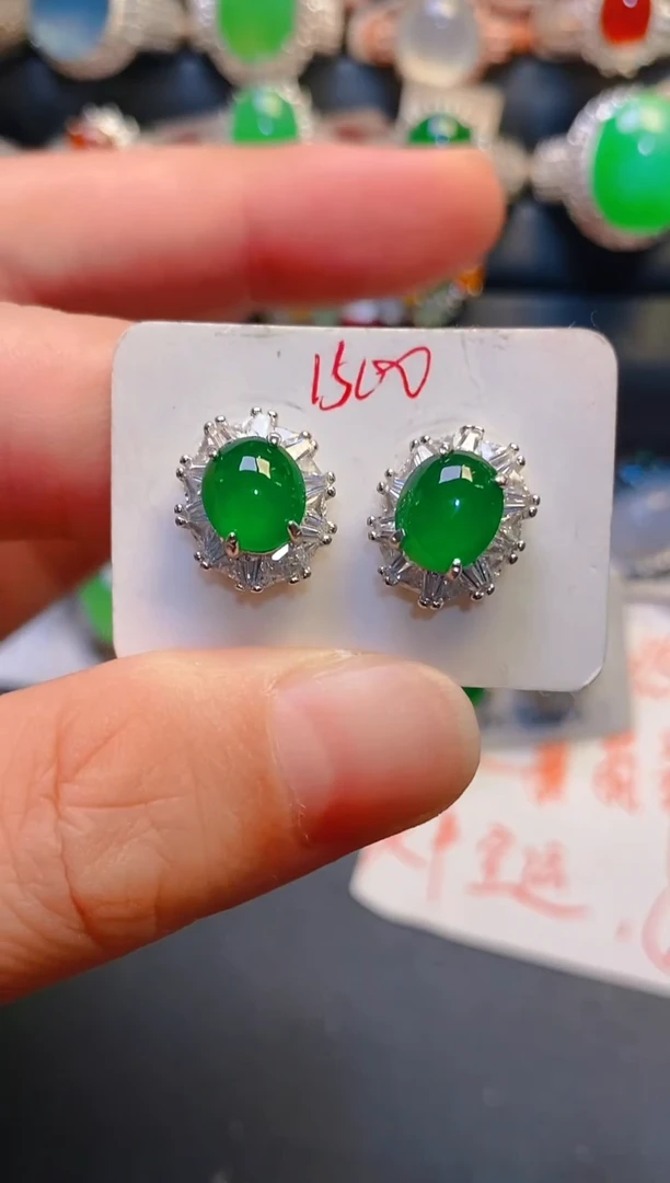 银S925镶嵌戒指翡翠悠**7天然