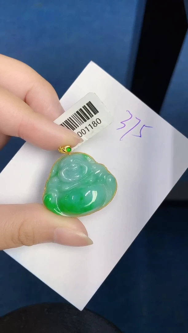 翡翠18K金镶嵌颈饰000000000