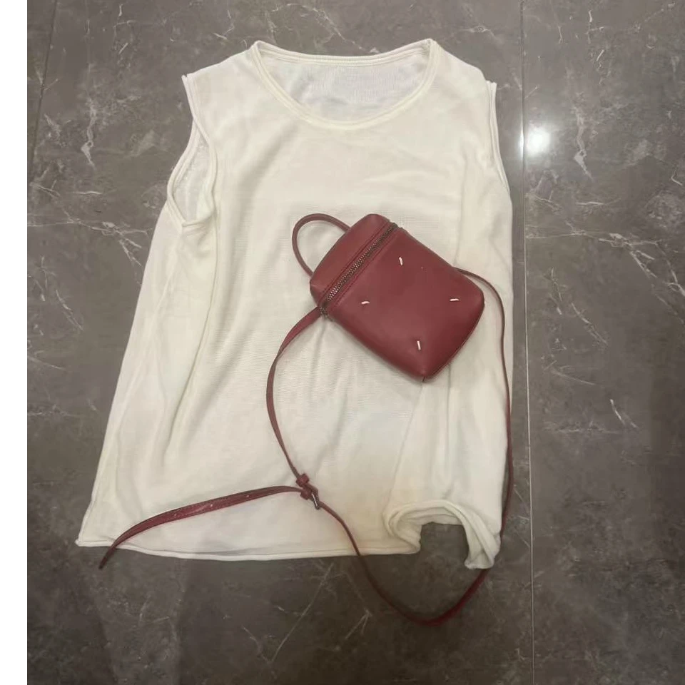 【五五定制】2025新款—春夏舒适休闲百搭宽松圆领纯色针织背心