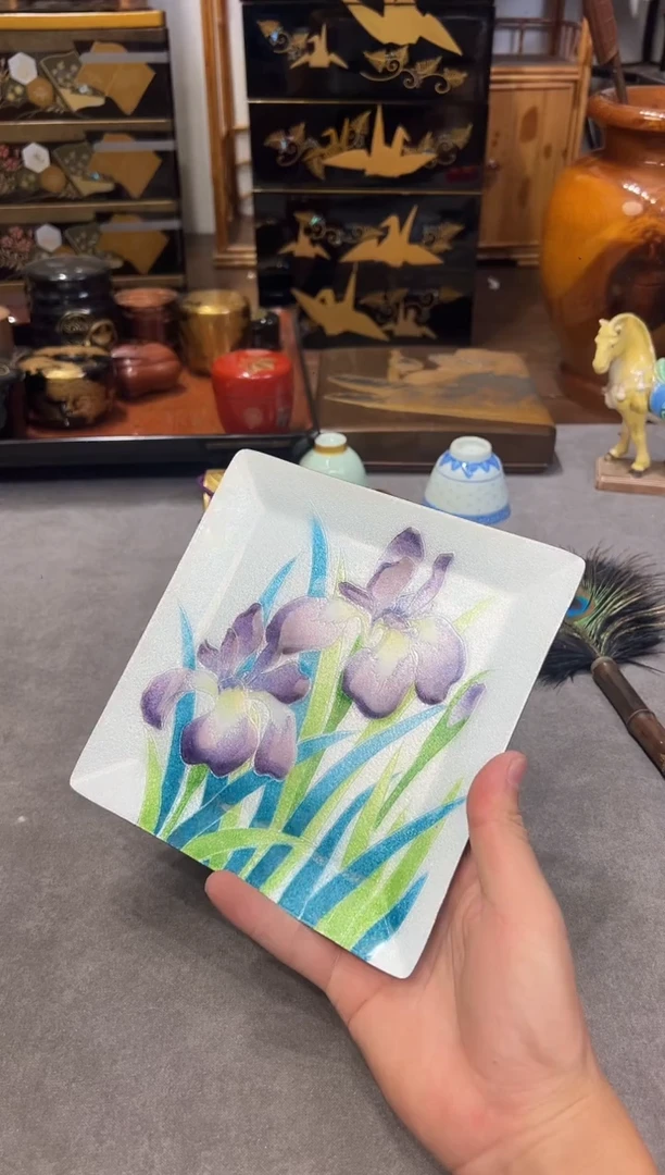 七宝烧 果子盘 大漆漆器大漆漆器