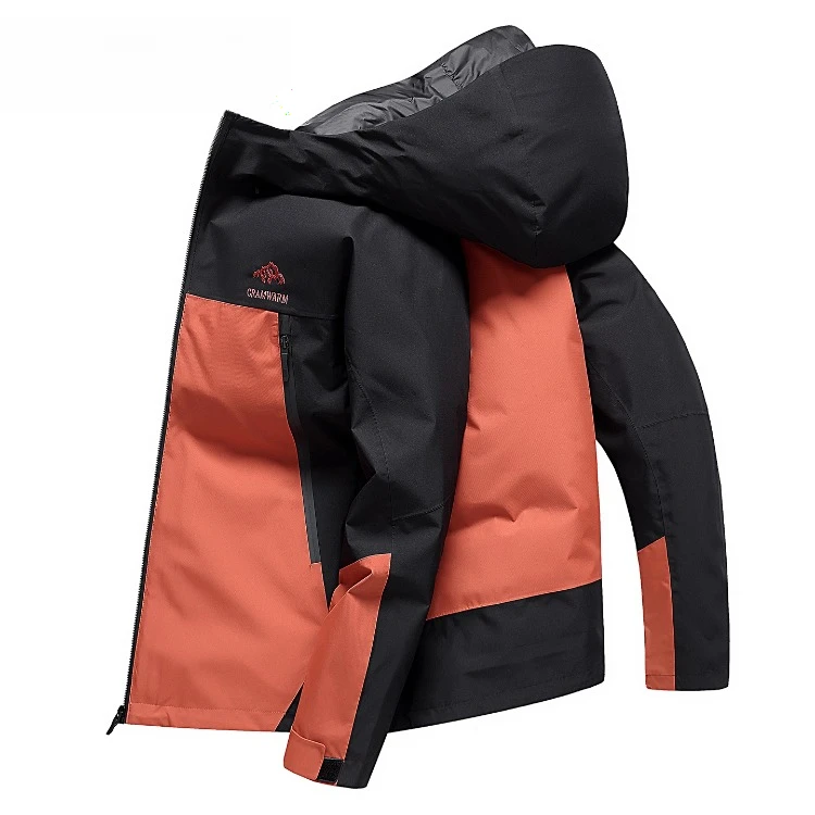 拼色羽绒服男士短款可拆内胆2025秋冬季户外休闲保暖男装外套冬装