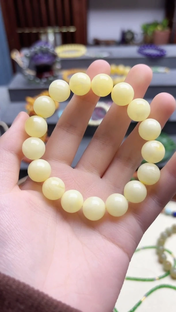 裸石蜜蜡未镶嵌蜜蜡手串12mmHS