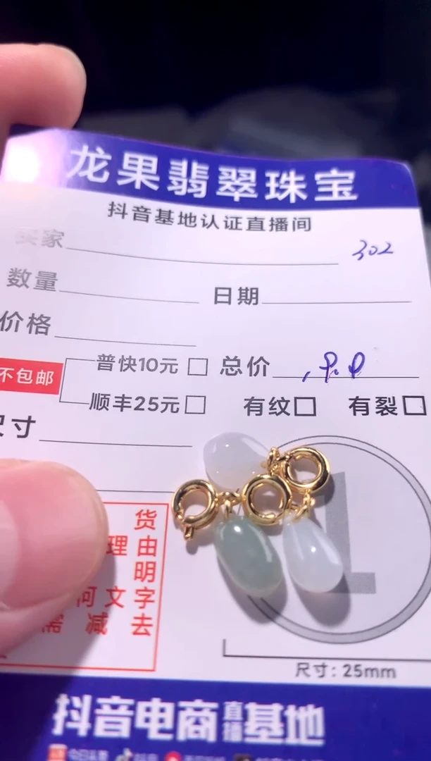 颈饰未镶嵌翡翠水滴福瓜302