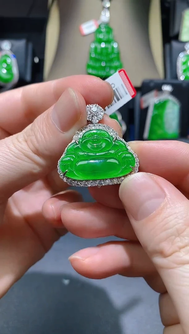 【闪购商品】翡翠颈饰未镶嵌天然翡翠A货吊坠W40