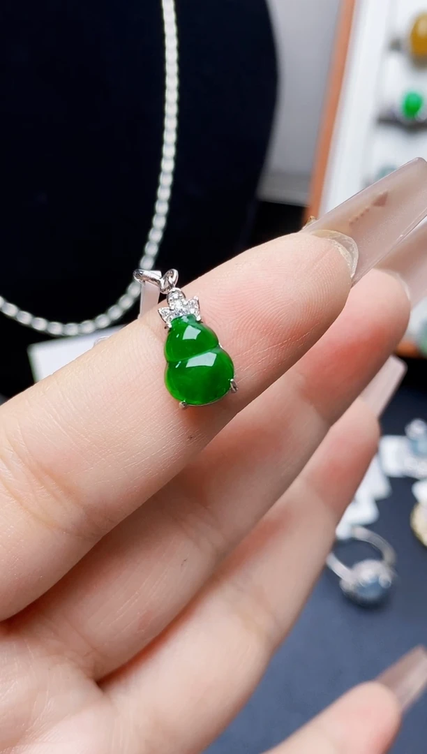 银S925镶嵌戒指翡翠0691