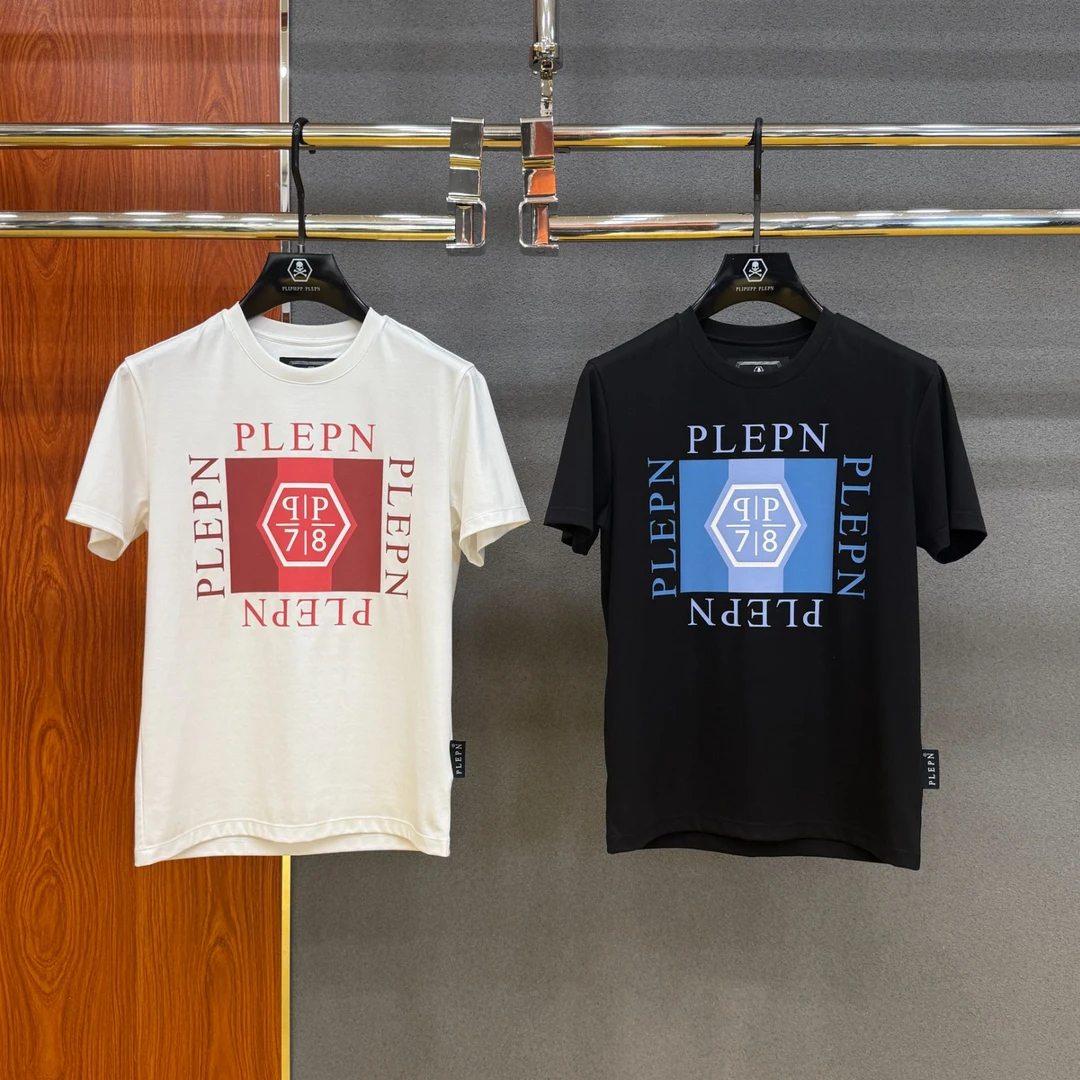 PLIPHPP PLEPN高级红蓝双标立体设计夏季百搭时尚休闲短袖T恤1740