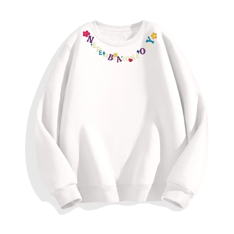 【敖瑞鹏代言】捷尼拉莫美式刺绣加绒加厚重磅潮流宽松圆领卫衣情