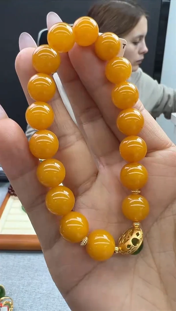 【闪购商品】琥珀手链未镶嵌21秒拍号