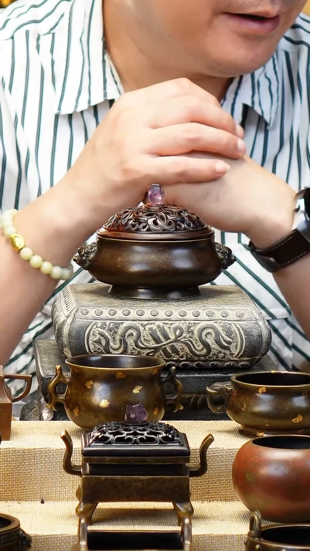 炉天下大头狮耳炉一套