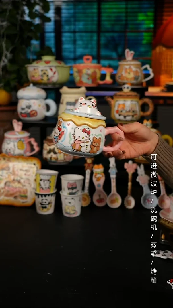 陶瓷便携款景德镇高温釉下彩纯手绘创意瓷