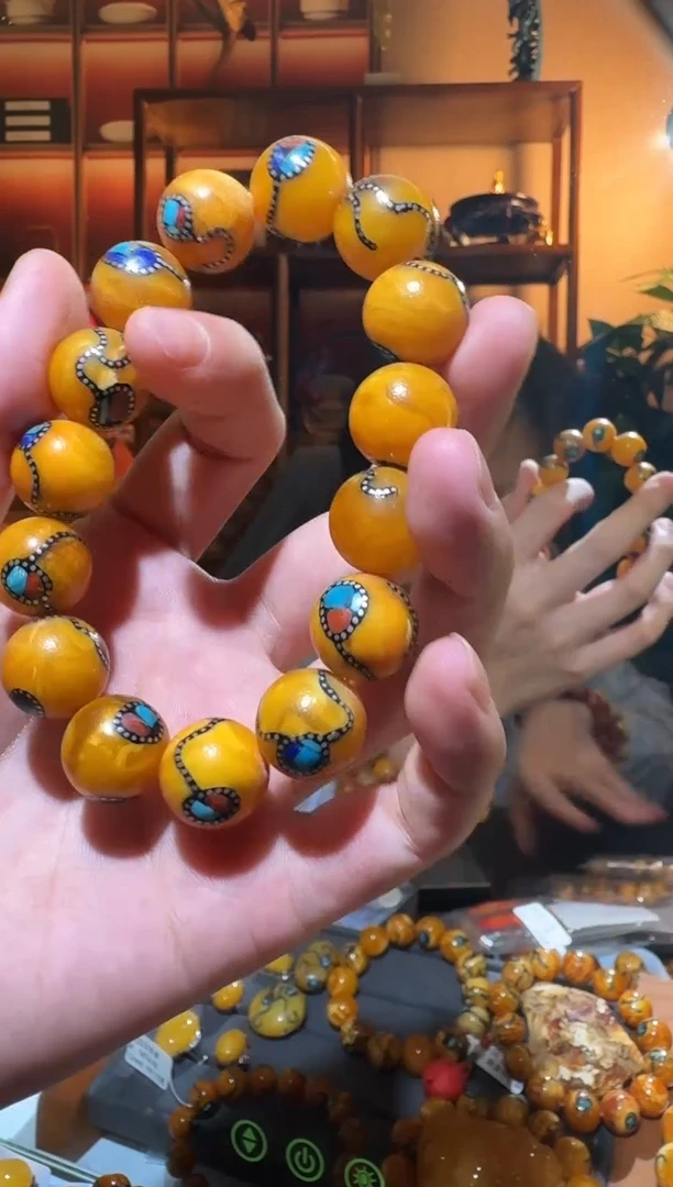 蜜蜡颈饰未镶嵌5671天然蜜蜡珠宝奇石