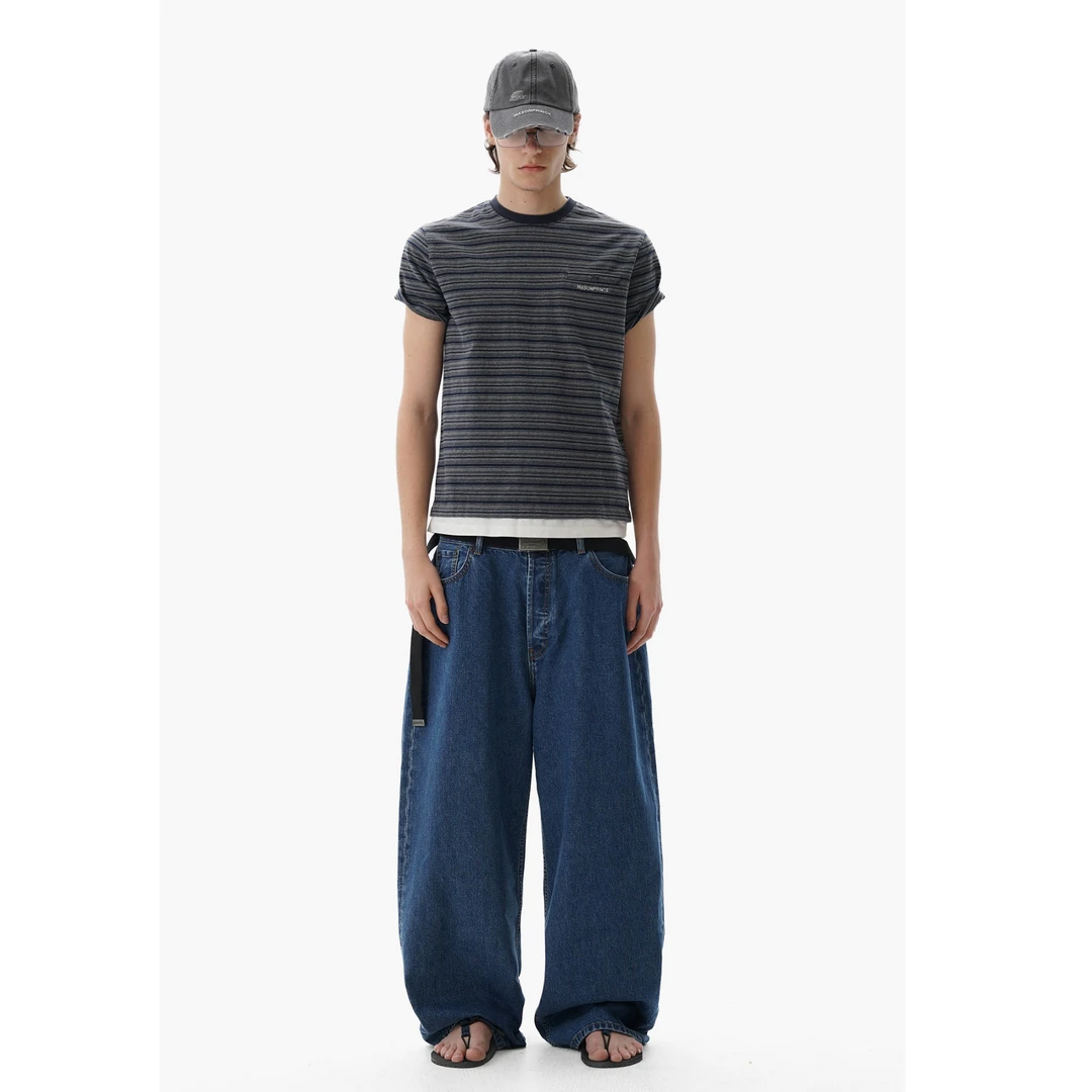 MASONPRINCE * 25盛夏系列 棉质假两件度假条纹T恤