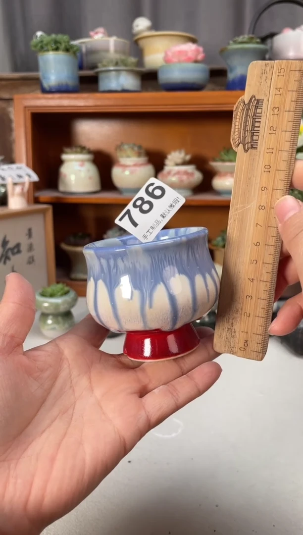 瓷片786知木小芳花盆