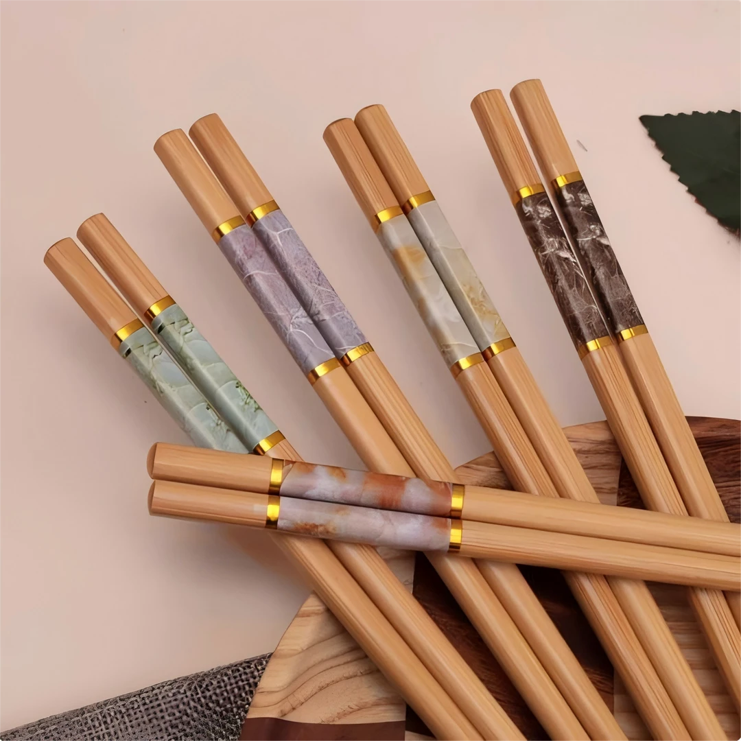 高档楠竹筷子家用防滑防霉耐高温一人一筷上档次纯天然无漆无蜡