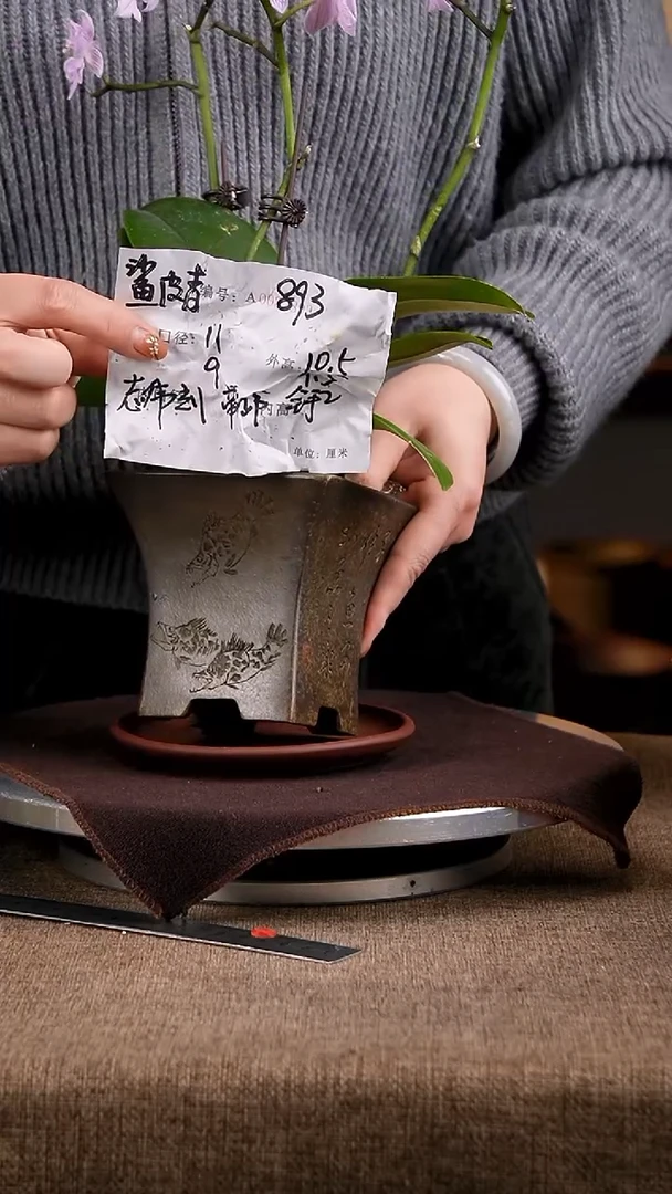 紫砂花盆花卉工艺893+z原配