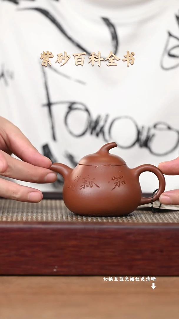 茶壶紫砂3893朱竞成纳底茄瓢