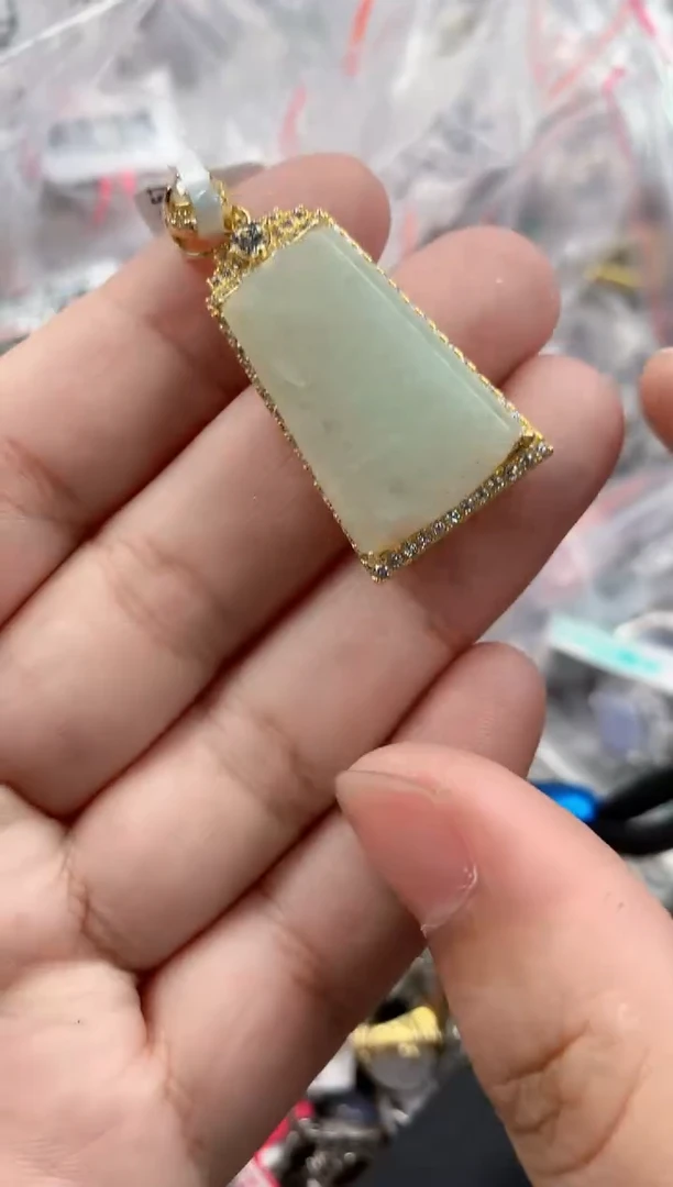 银S925镶嵌戒指翡翠777   8
