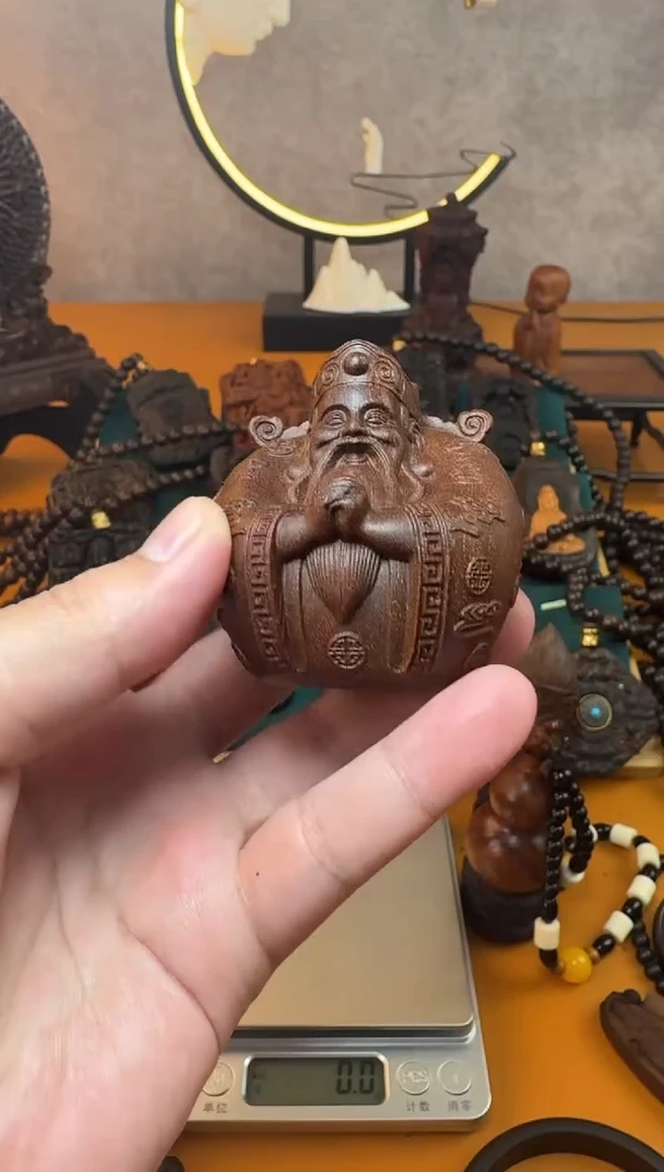 贡木把件《巴布亚贡木》新品血月星空  财神摆件