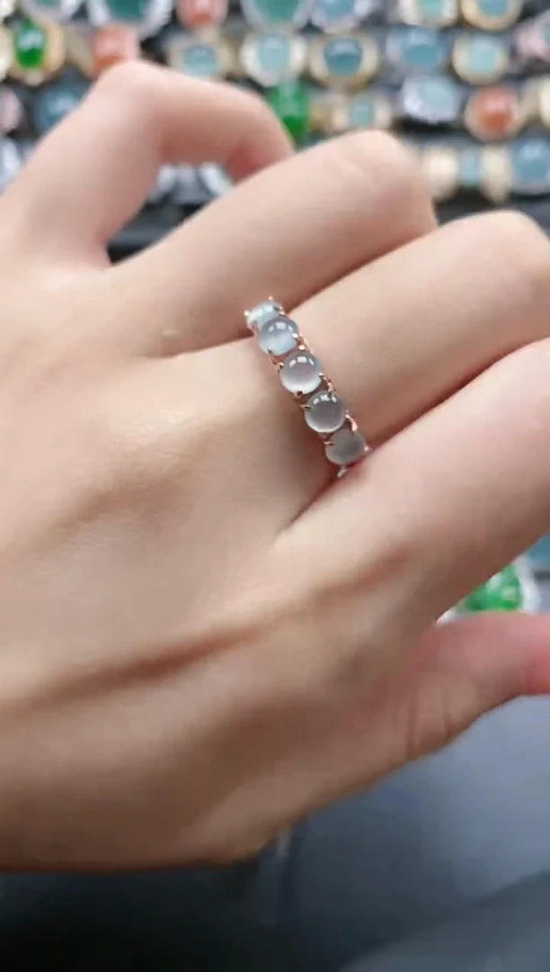 【闪购商品】翡翠戒指银S925镶嵌5151-5