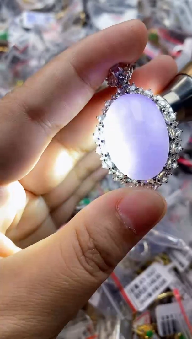 翡翠戒指银S925镶嵌2222      6