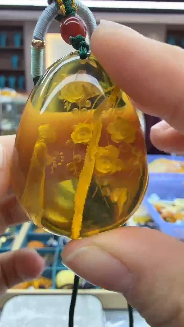 琥珀颈饰未镶嵌206秒拍号假一罚三