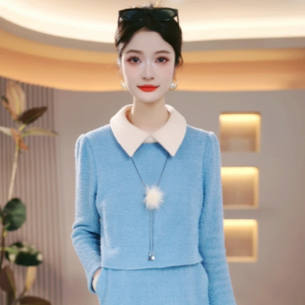 2025秋新款气质优雅高贵气质裙子休闲轻奢精致减龄修身显瘦连衣裙