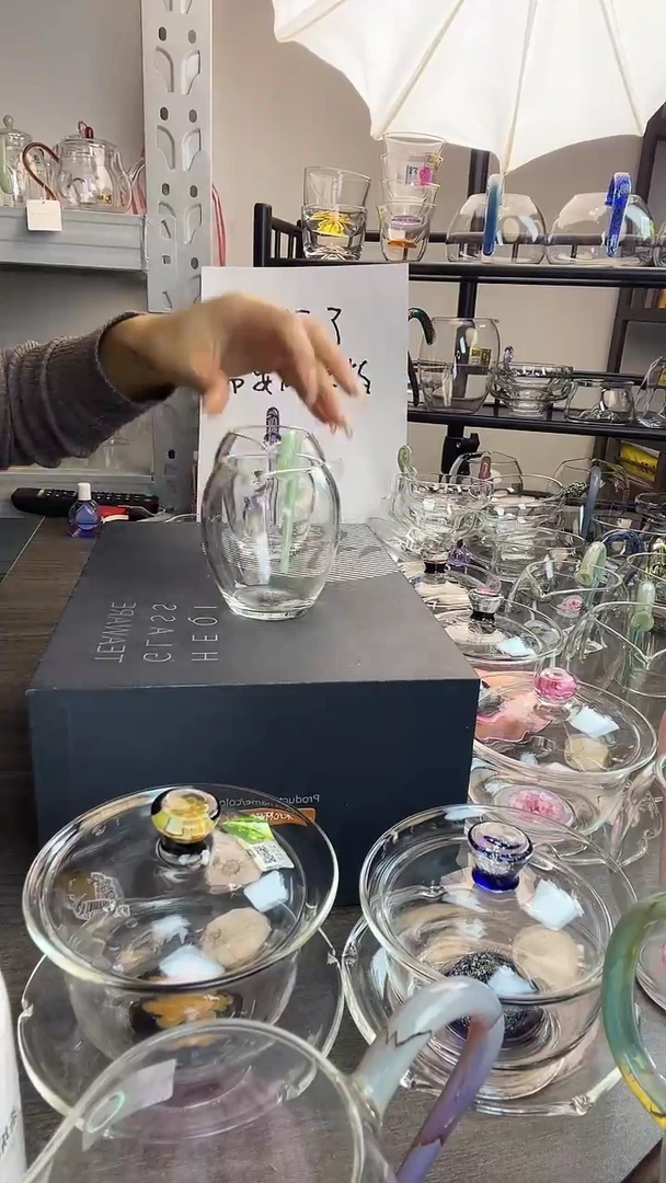 手工艺品玻璃禾器 小怡然浅玉 普通盒