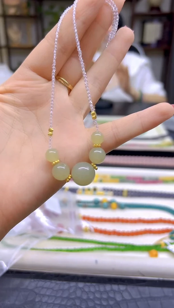 和田玉未镶嵌项链DIY款X642