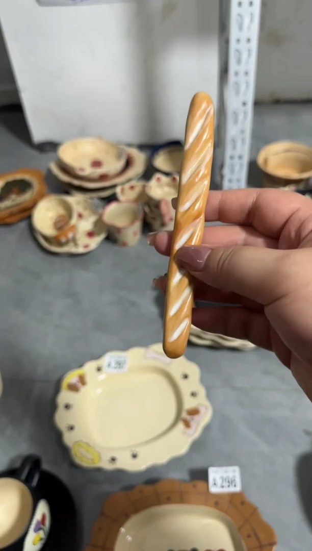 陶瓷面包搅拌棒【十里高温釉下彩陶瓷】