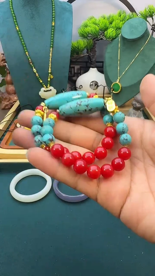 玛瑙/玉髓手链14K金镶嵌QL33