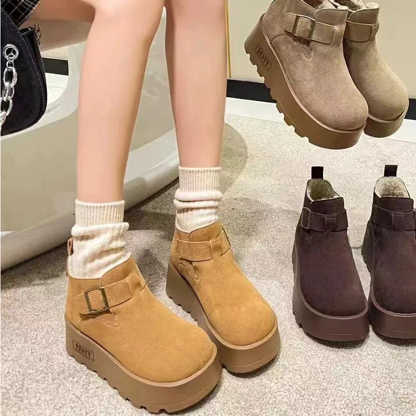 秋冬新款韩版通勤瘦瘦简约粗跟裸靴短靴888-1(短靴加绒)