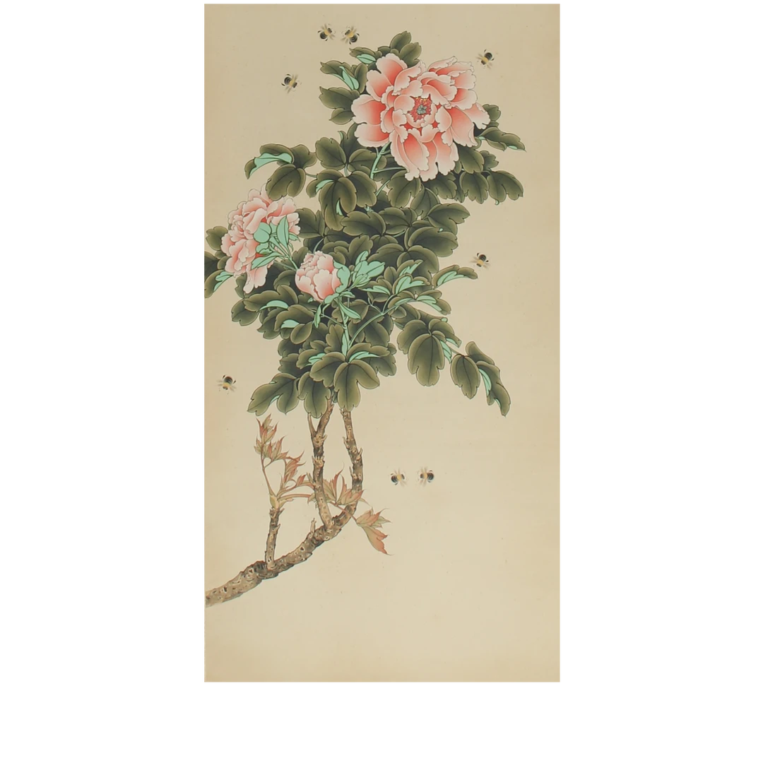 LOT.658 《花卉》115*46cm 纸本设色立轴