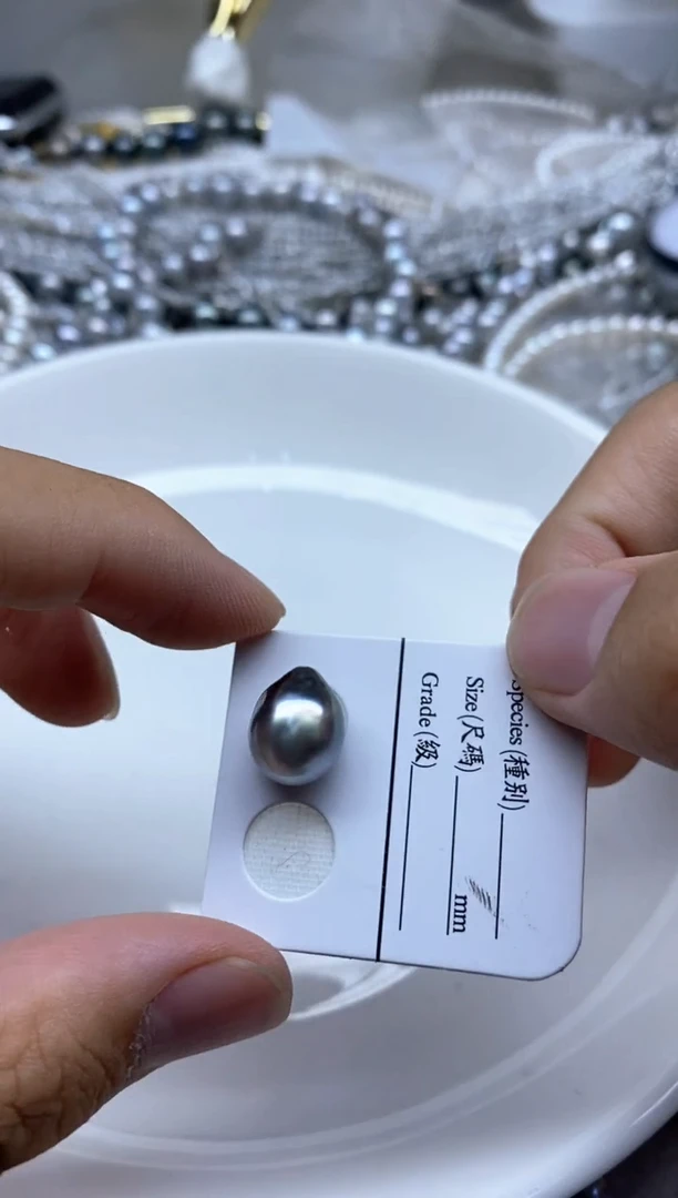 裸珠海水珍珠半孔