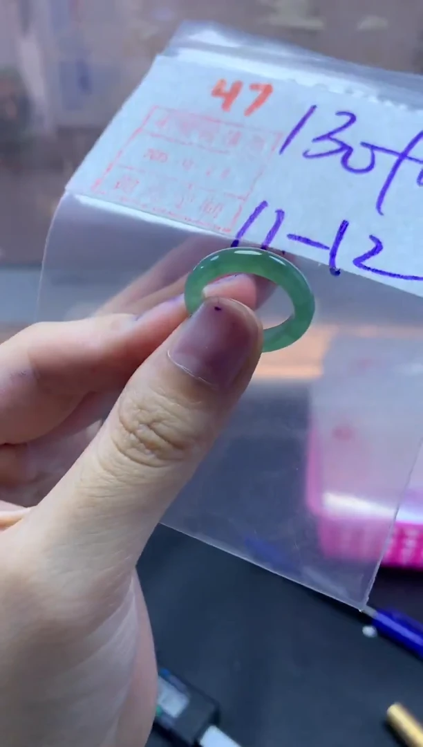 未镶嵌定制翡翠戒圈11-12#140毛货需精细抛光